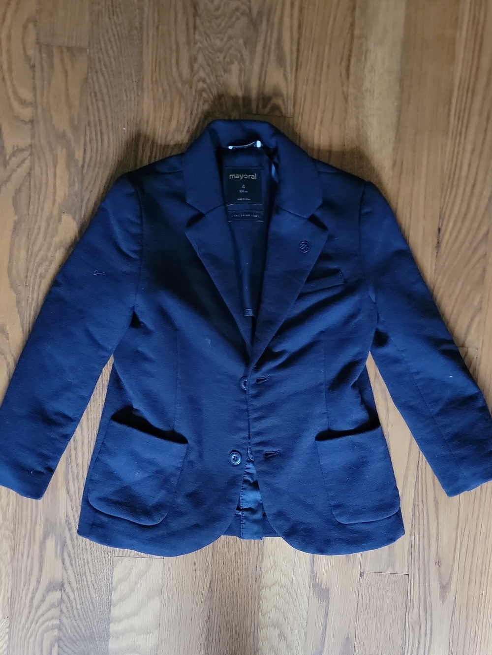 Boys Mayoral Navy Blazer with Notch Lapel